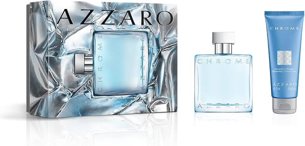 Azzaro Chrome Eau de Toilette - Fresh Aquatic Mens Cologne Set ($165 Value) - 3-Piece Holiday Set... | Amazon (US)