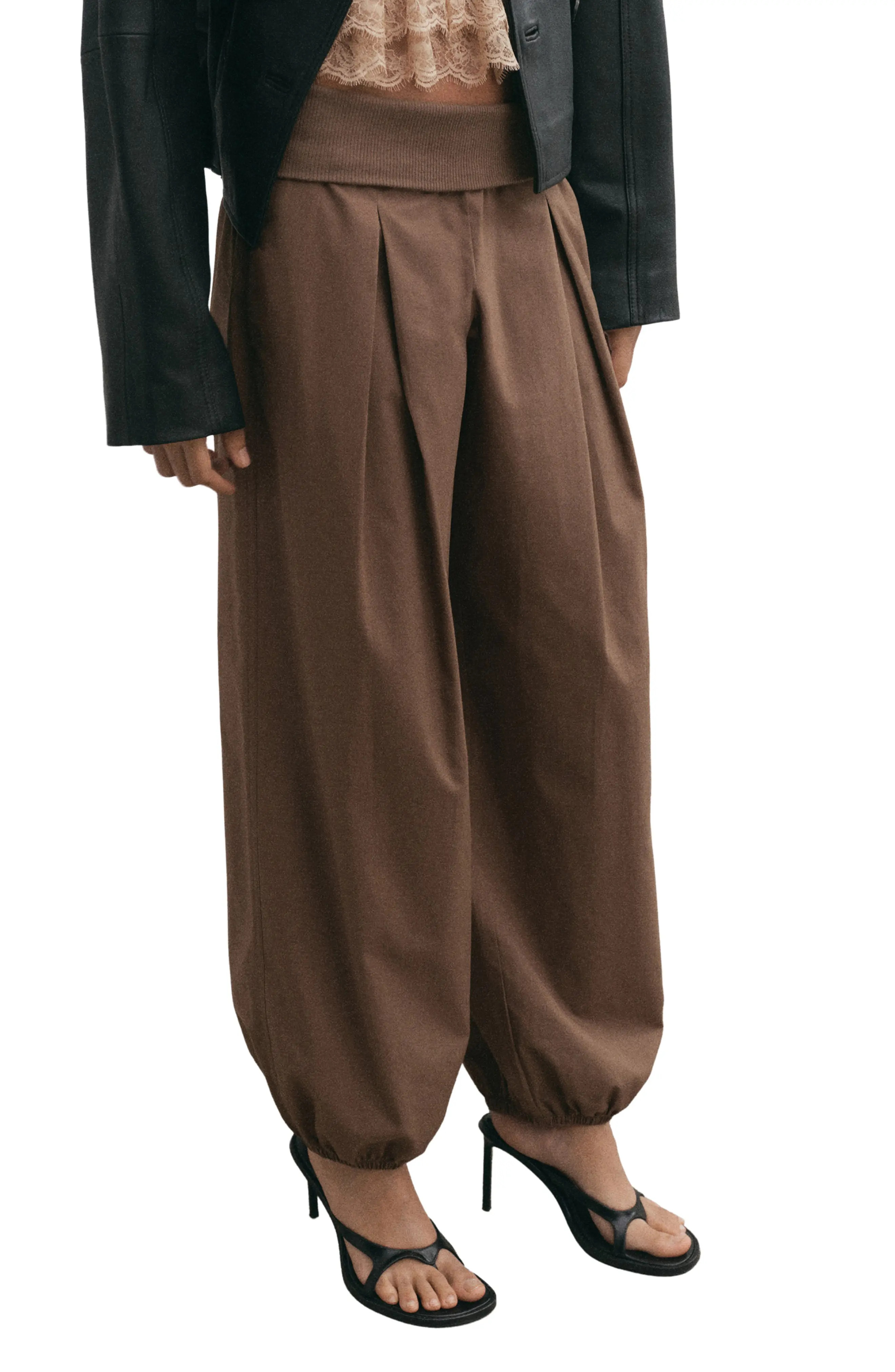 Pull-On High Waist Cotton Balloon Pants (Women) | Nordstrom | Nordstrom