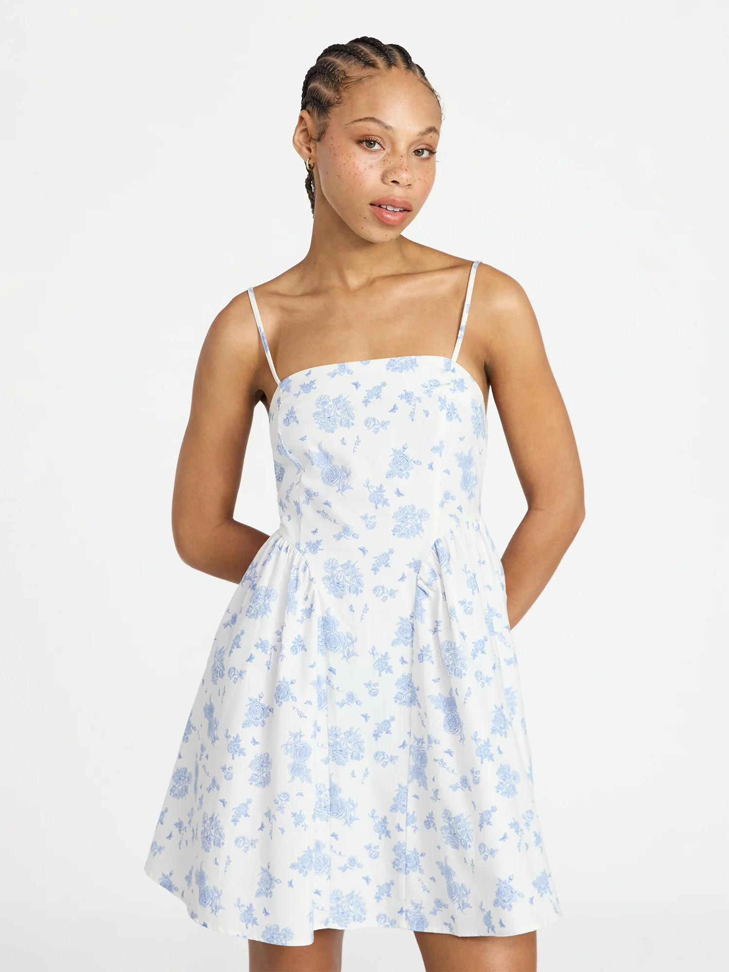 No Boundaries Side Shirred Corset Dress, Juniors | Walmart (US)