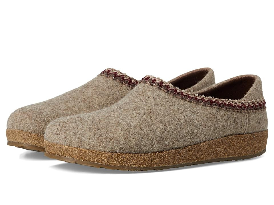 Haflinger GZH Zigzag Women's Slippers Beige : EU 42 (US Men's 9 - Women's 11) Medium, Felt/Wool | Zappos