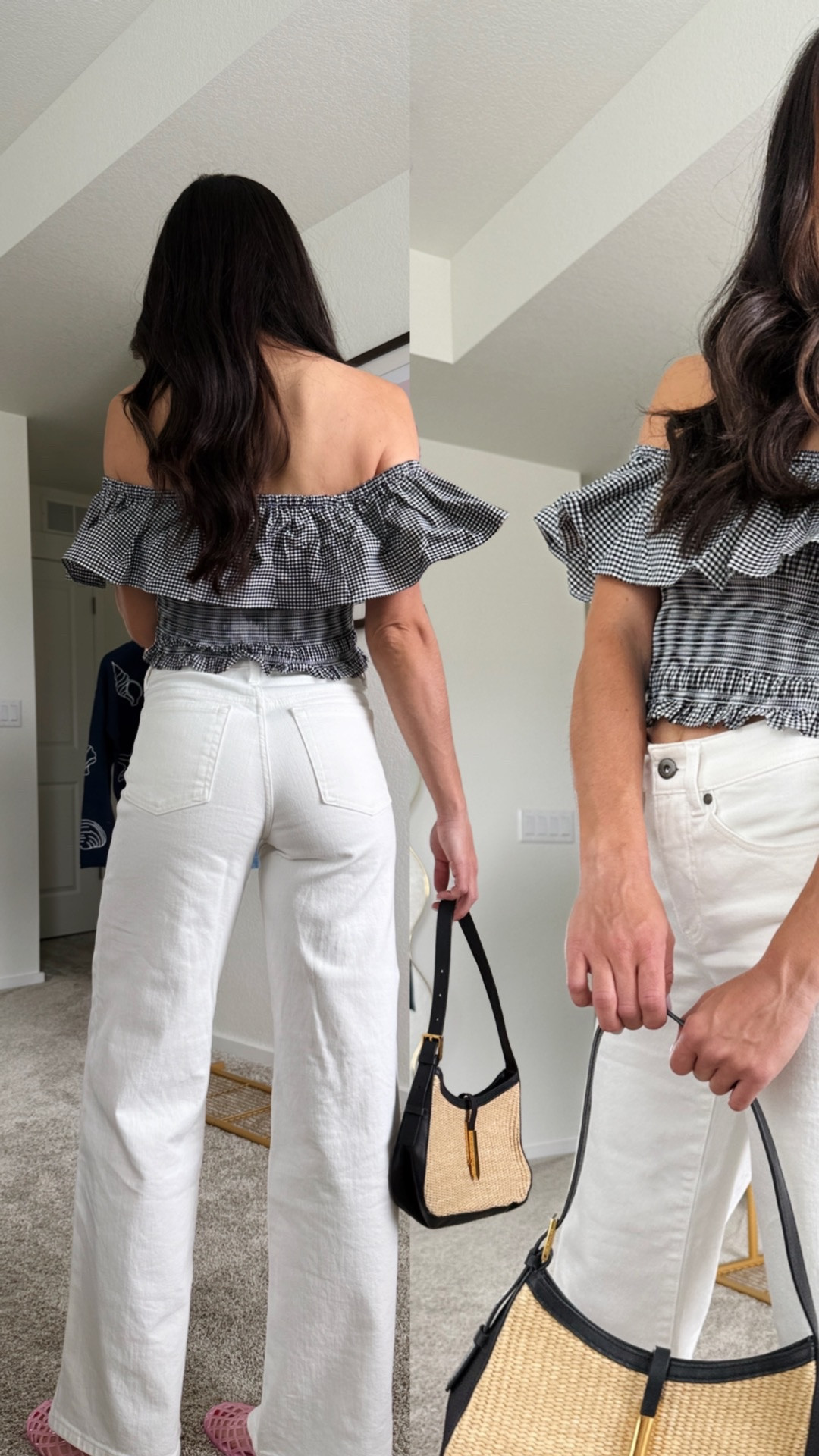 Summer style in the best capsule from rent the runway. Tagging tons of gingham styles as well. Wearing size 2 in the jeans

#LTKgrwm #LTKootd #LTKSeasonal