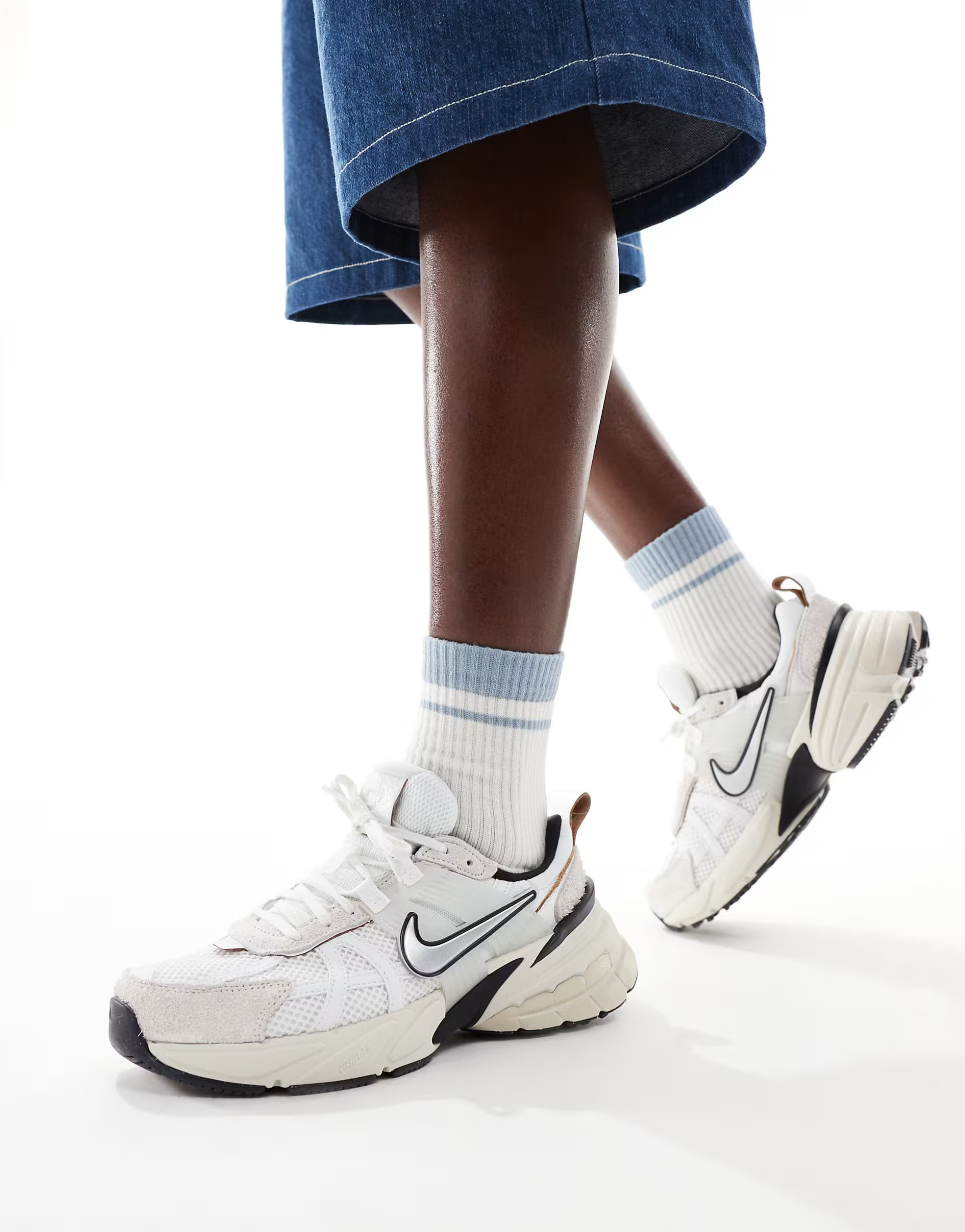 Nike V2K Run sneakers in white and chrome | ASOS (Global)