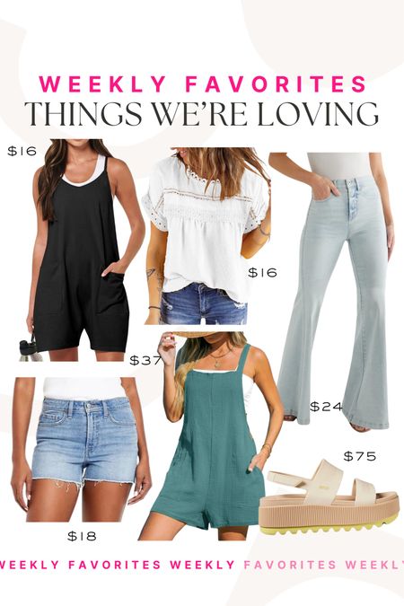 Rounded up this weeks favorites! We are loving these denim jeans and rompers for the summer!

Weekly favorites, fashion, summer outfits, summer style, denim shorts, romper, flare jeans, sandals 

#LTKfindsunder100 #LTKfindsunder50 #LTKSeasonal
