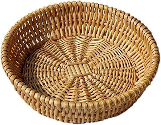 Wicker Fruit Basket Woven Bread Basket Willow Basket Handwoven Basket Fruit Vegetables Serving Ba... | Amazon (US)