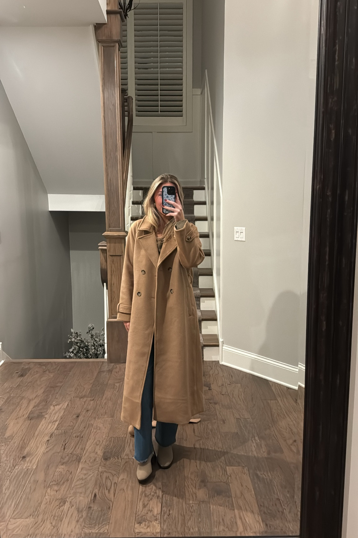 Probably not the best pic but this is my FAVORITE jacket of all time. Yes it has a belt and it buttons shut!!! I 10/10 would recommend this to anyone. 🧥❤️🍸AND ITS ON SALE

#LTKSeasonal #LTKSaleAlert #LTKU