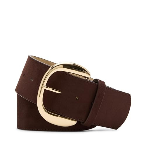Steve Madden Wide Faux Suede Belt, Chocolate, M | Amazon (US)