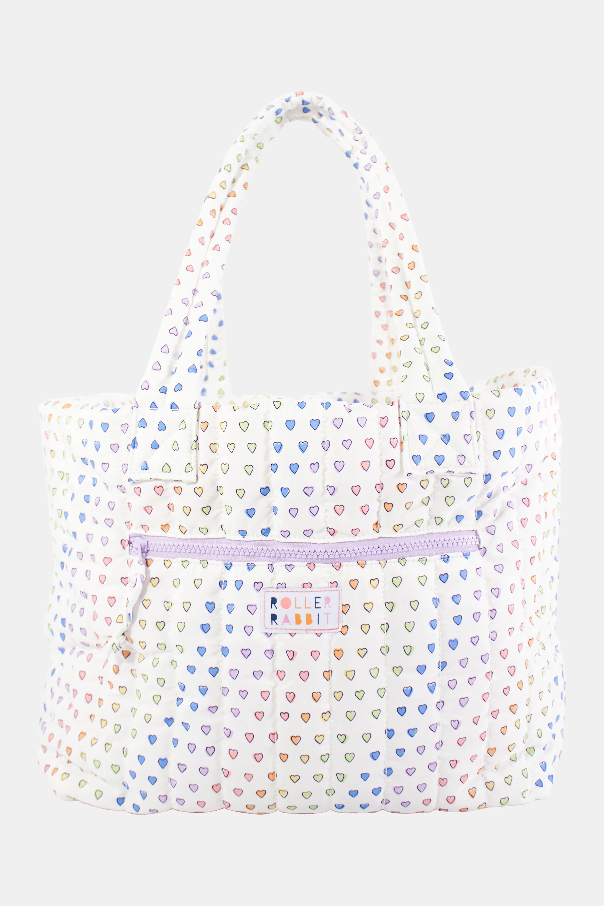 Disco Hearts Quilted Nylon Tote | Roller Rabbit | Roller Rabbit