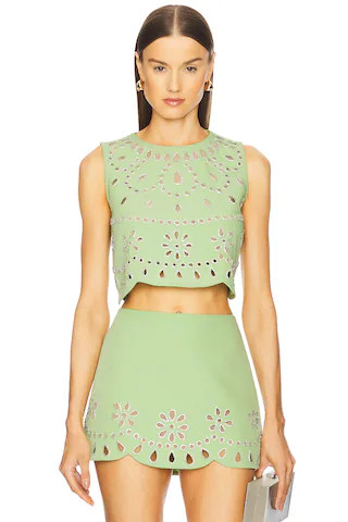 Tavy Top in Green | Revolve Clothing (Global)