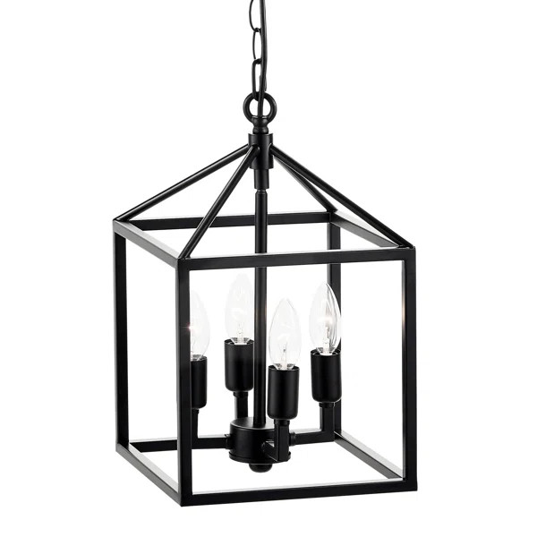 Alberry 4 - Light Dimmable Lantern Square / Rectangle Chandelier | Wayfair North America