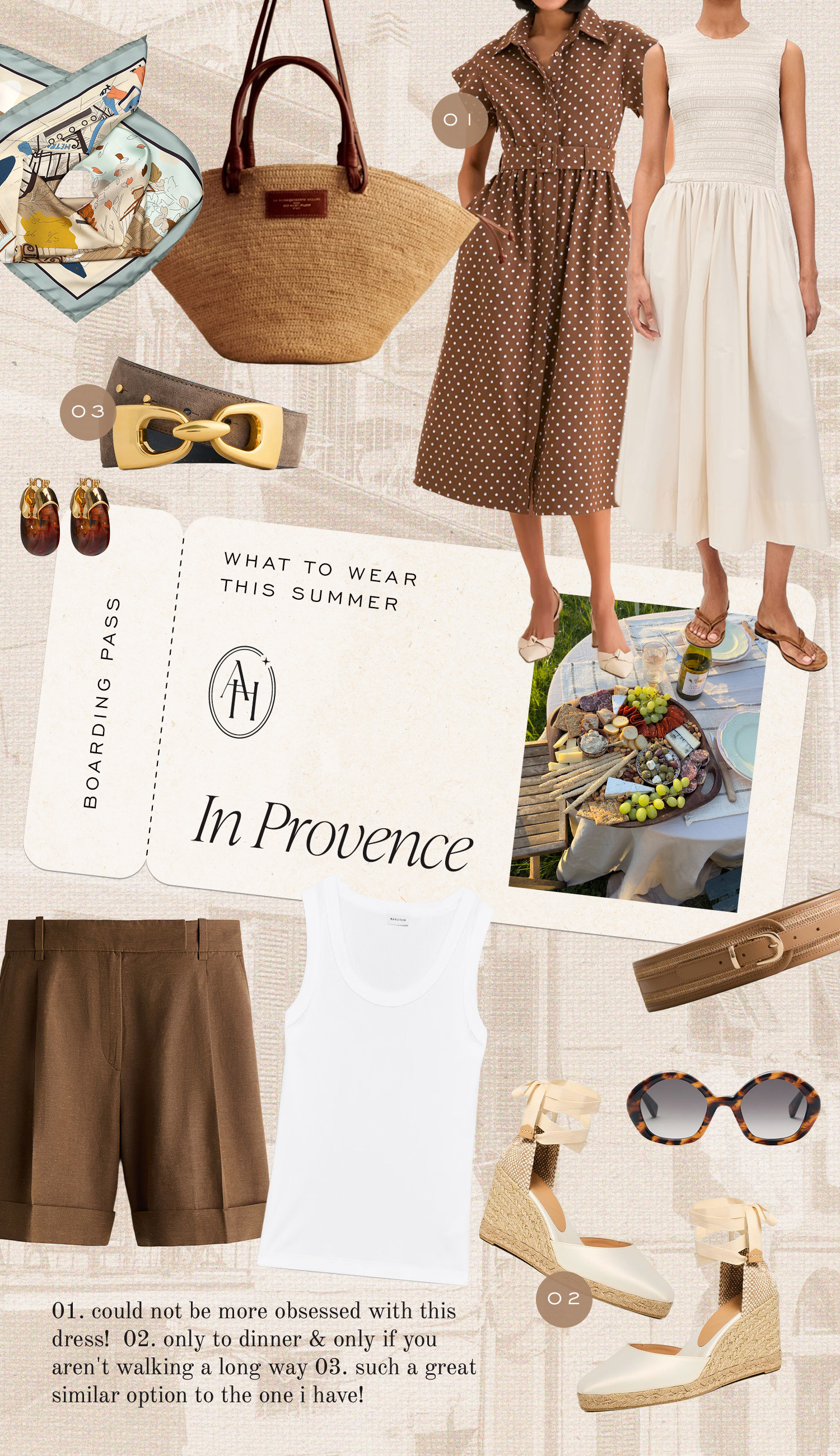 Polka dot dresses, tailored shorts, silk scarves, straw totes & espadrille wedges. Chic, easy & so French. 

 #LTKootd #LTKSeasonal

#LTKtravel