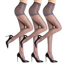 G&Y 3 Pairs Women's Sheer Tights - 20D Control Top Pantyhose with Reinforced Toes | Amazon (US)