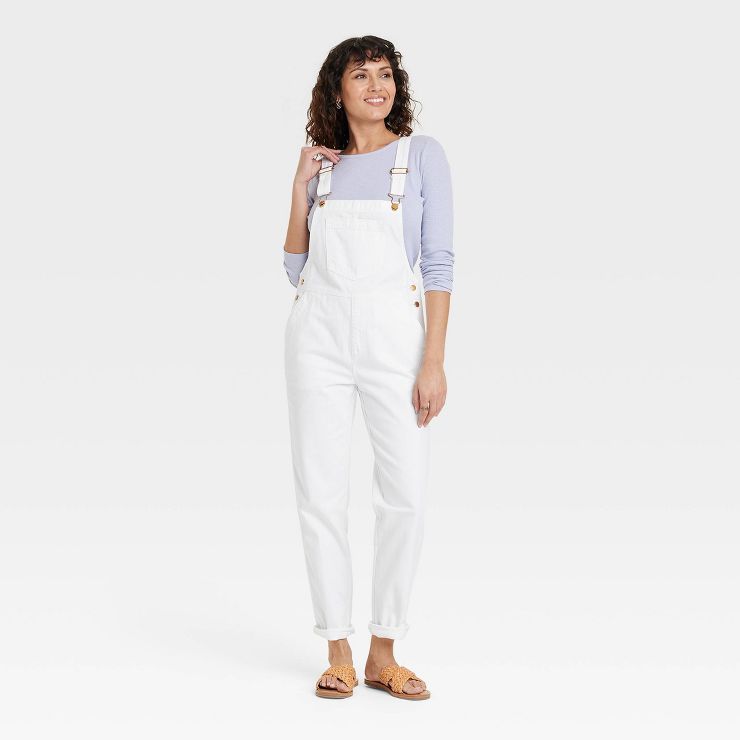 Women's Boyfriend Overalls - Universal Thread™ White | Target