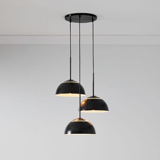 Sculptural Metal 3-Light Chandeliers | West Elm (US)