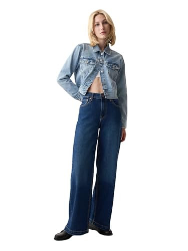GAP Women's HIgh Rise Stride Denim, Dark Wash, 24 | Amazon (US)