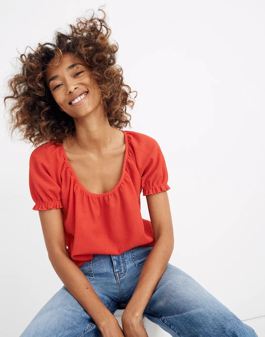 Texture & Thread Peasant Top | Madewell