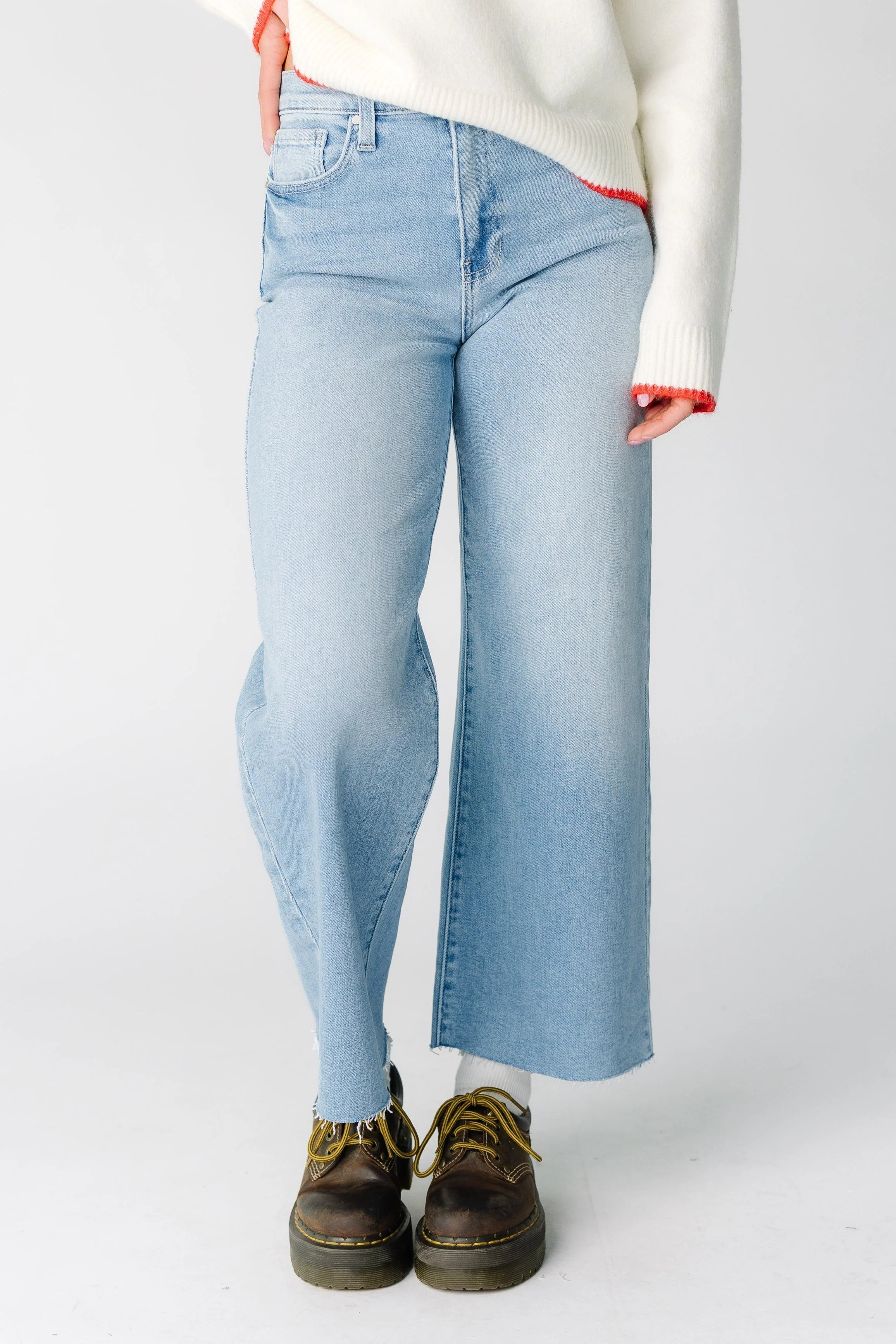 Scissor Cut Wide Leg Jeans | Called To Surf