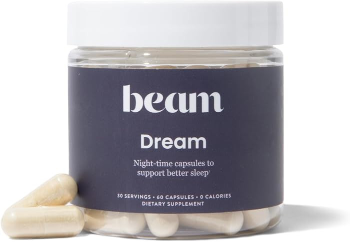 Beam Dream Sleep Capsules, L-Theanine, Apigenin, Reishi and Magnesium, Third Party Tested Natural... | Amazon (US)