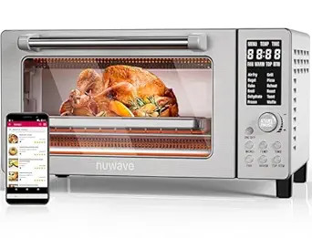 Nuwave Bravo Air Fryer Toaster Smart Oven, 10-in-1 Countertop Convection, 1800 Watts, 21-Qt Capac... | Amazon (US)