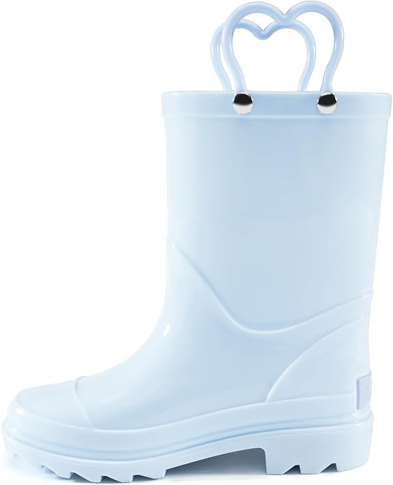 Stelle Rain Boots for Girls Waterproof Lightweight Kids Toddler Rainboots Boys Easy On Handles No... | Amazon (US)