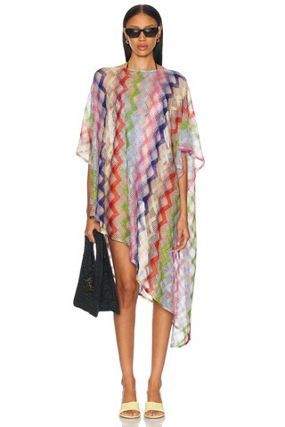 Missoni Long Cover Up Top in Cream,Green | FWRD 