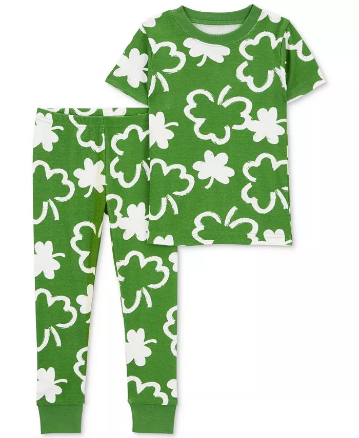 Toddler Shamrock-Print 100% Snug-Fit Cotton Pajamas, 2 Piece Set | Macy's