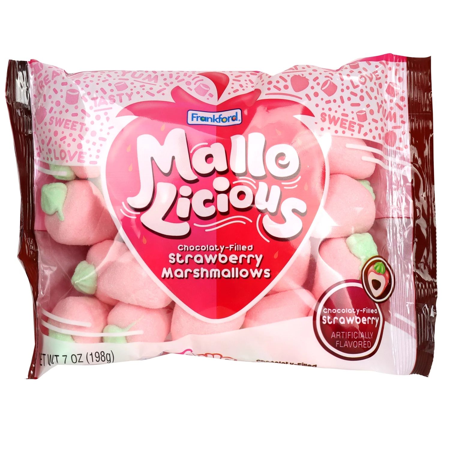 Frankford Mallolicious Strawberry Marshmallows with Chocolate Filling,  7 Ounce Bag | Walmart (US)