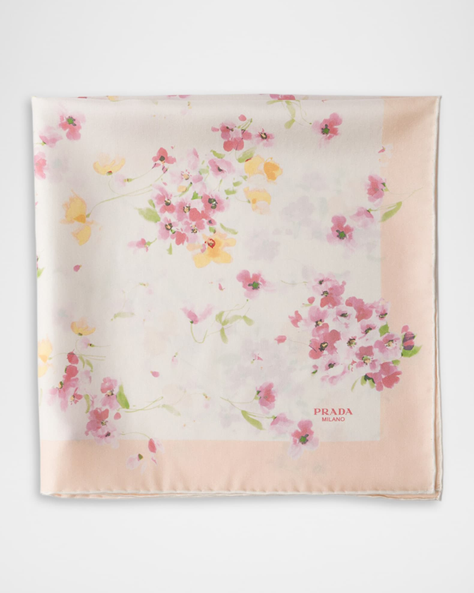 Floral Silk Twill Scarf | Neiman Marcus