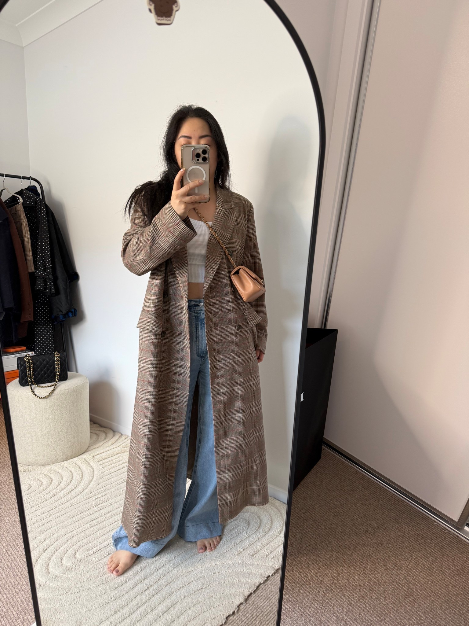 Cheerful find in target this week :) fully lined checkered coat - I’ve also included some picks similar to this outfit along with some other outwear I think are great options! 

#LTKautumn #LTKaustralia #LTKwinter