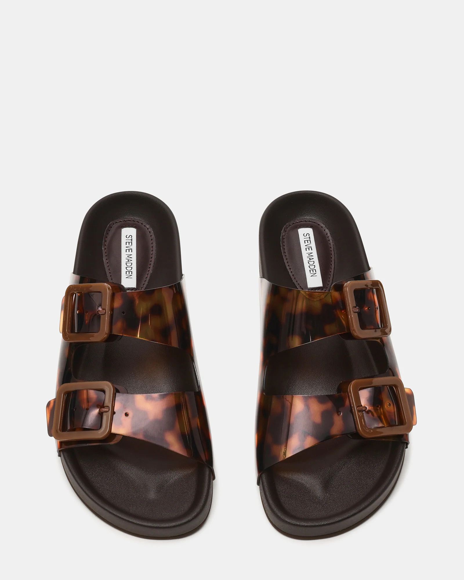 ABOTT Tortoise Buckles Footbed Slide Women's Sandal | Steve Madden (US)