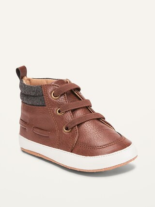 Unisex Faux-Leather High-Top Sneakers for Baby | Old Navy (US)