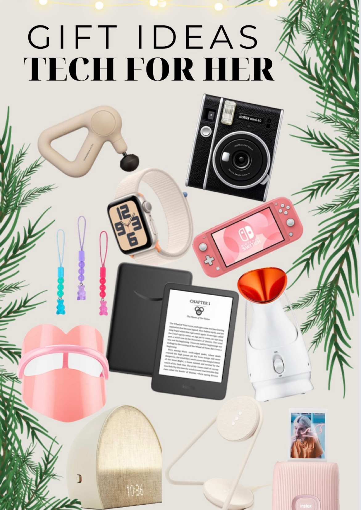 Tech gift ideas for her! 

Christmas gifts 
Gift ideas 
Tech gifts 
Christmas gifts 
Gift ideas 
Tech lover 
Gift guide for her 

#LTKHolidaySale #LTKGiftGuide #LTKHoliday