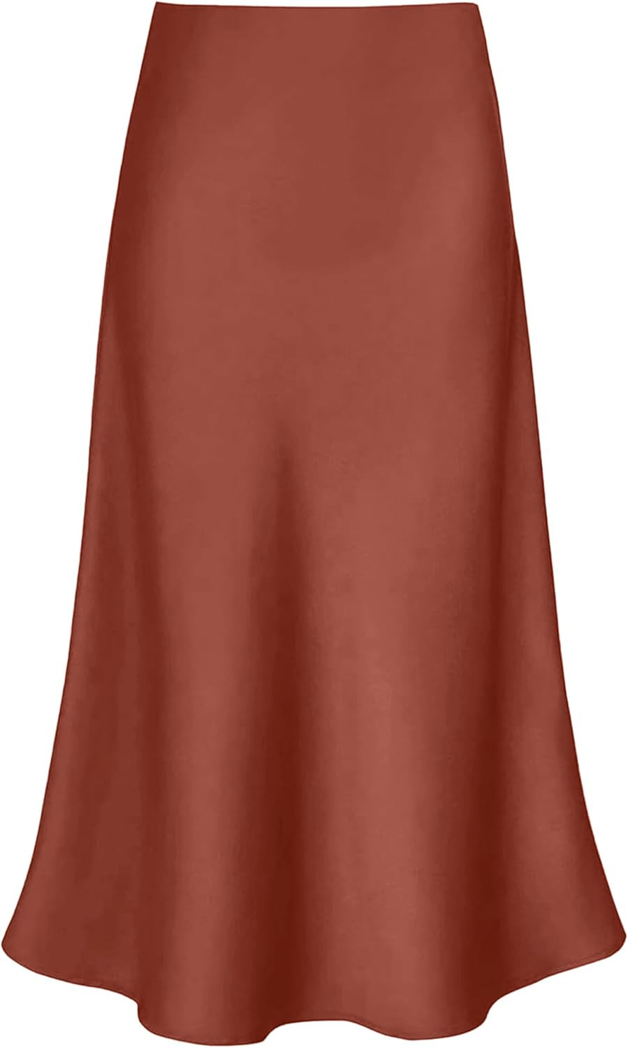 Women's Satin Midi Skirt A Line Silk Long Skirt | Amazon (US)