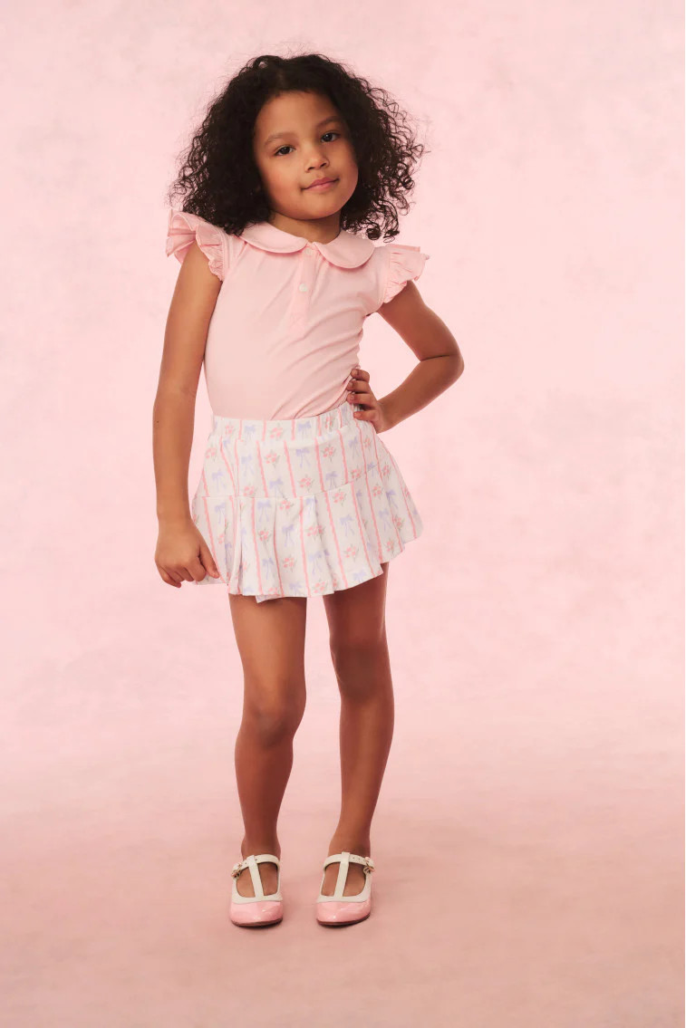 Cecil & Lou Bouquet Tennis Skirt And Polo Set | LoveShackFancy