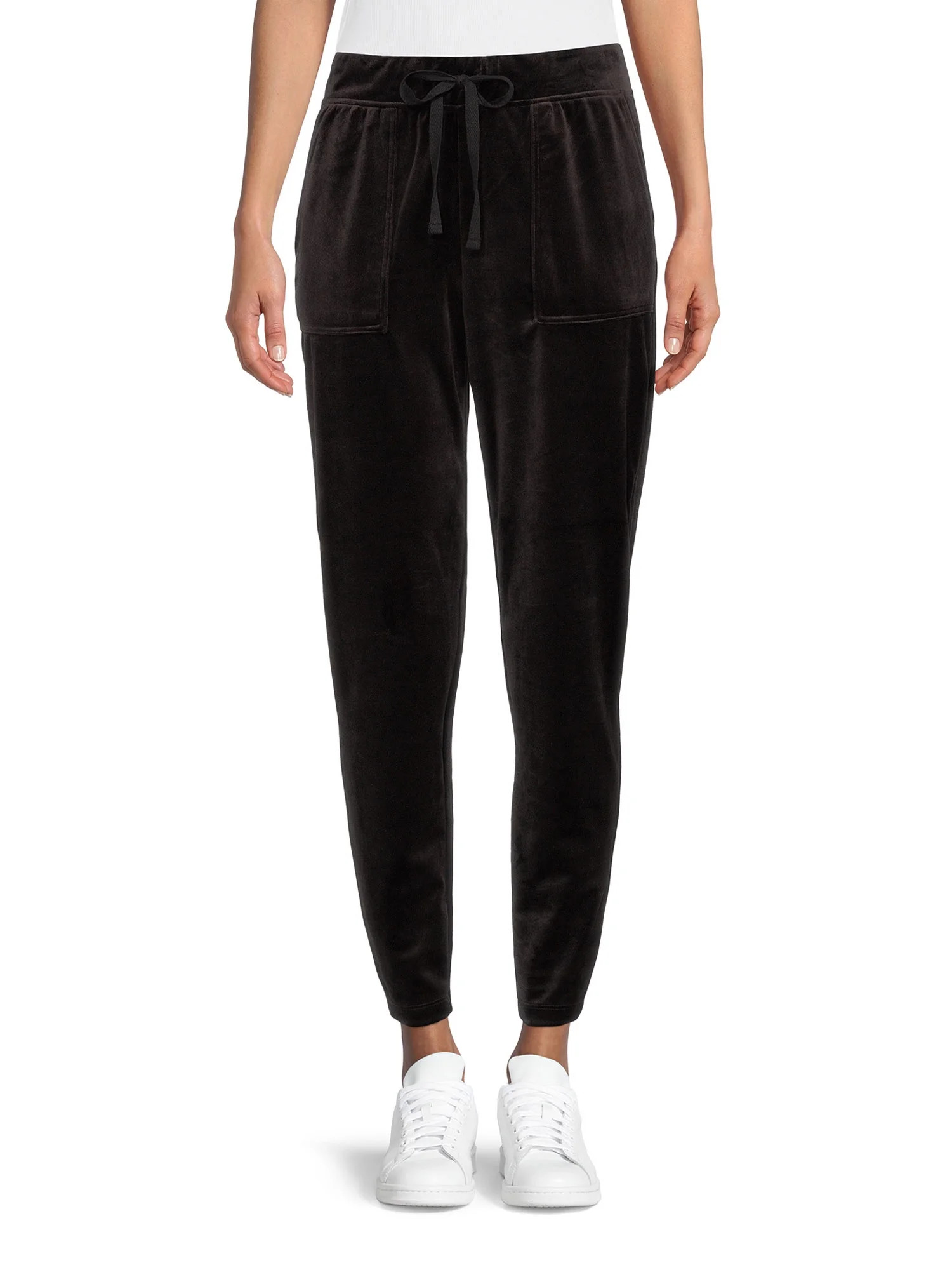 Time and Tru Women's Velour Jogger Pants - Walmart.com | Walmart (US)