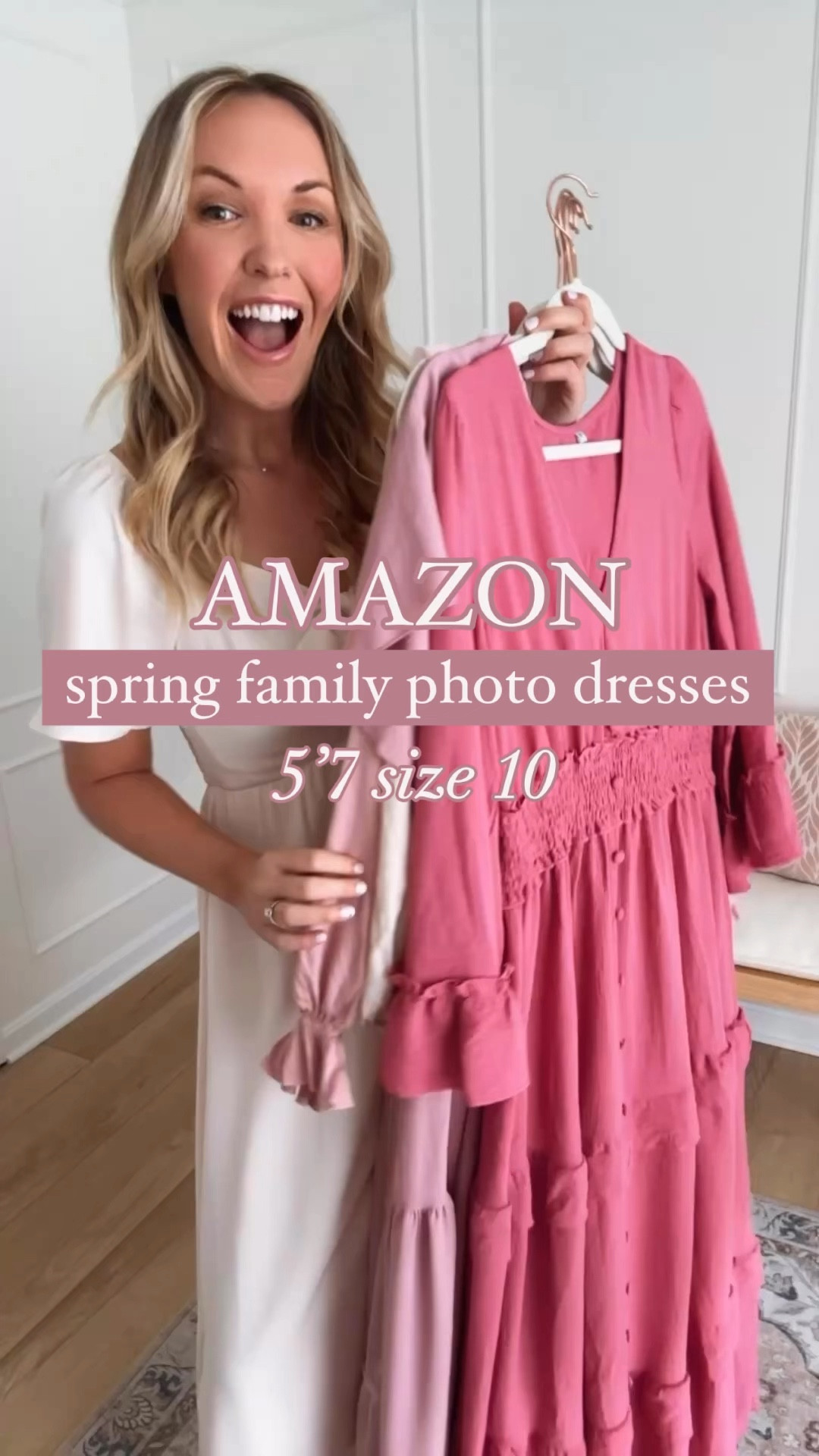 Spring family photo dresses - spring occasion dresses - wearing a med in all 

#LTKStyleTip #LTKMidsize #LTKSeasonal