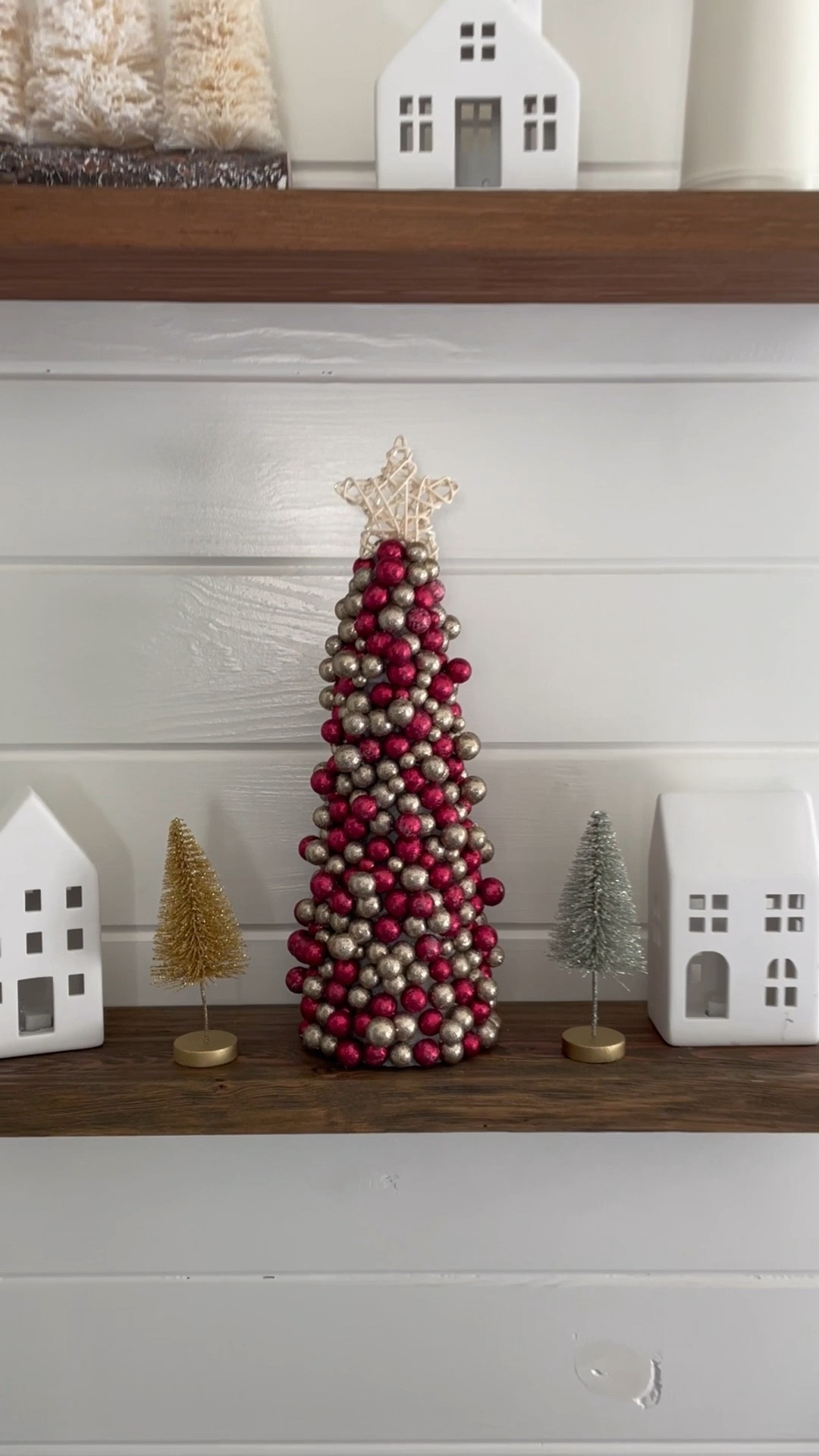 DIY Beaded Christmas Tree 🎄 #christmasdecor #diychristmas #christmasdiy 

#LTKSeasonal #LTKHome #LTKHoliday
