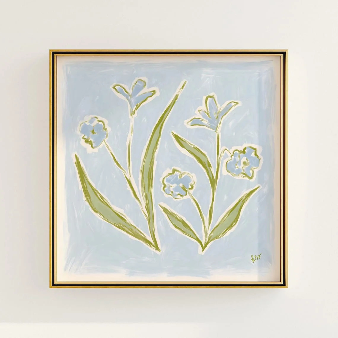 Modernouthern Floralcoastal Grandma Preppy Grandmillennial Art Outhern Print Wall Art Modern Wall... | Walmart (US)