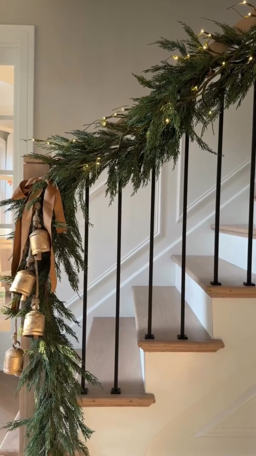This damage-free method of hanging staircase garland takes less than 10 seconds to apply, looks luxe, and leaves zero damage or residue behind! 

#LTKHome #LTKStyleTip #LTKHoliday