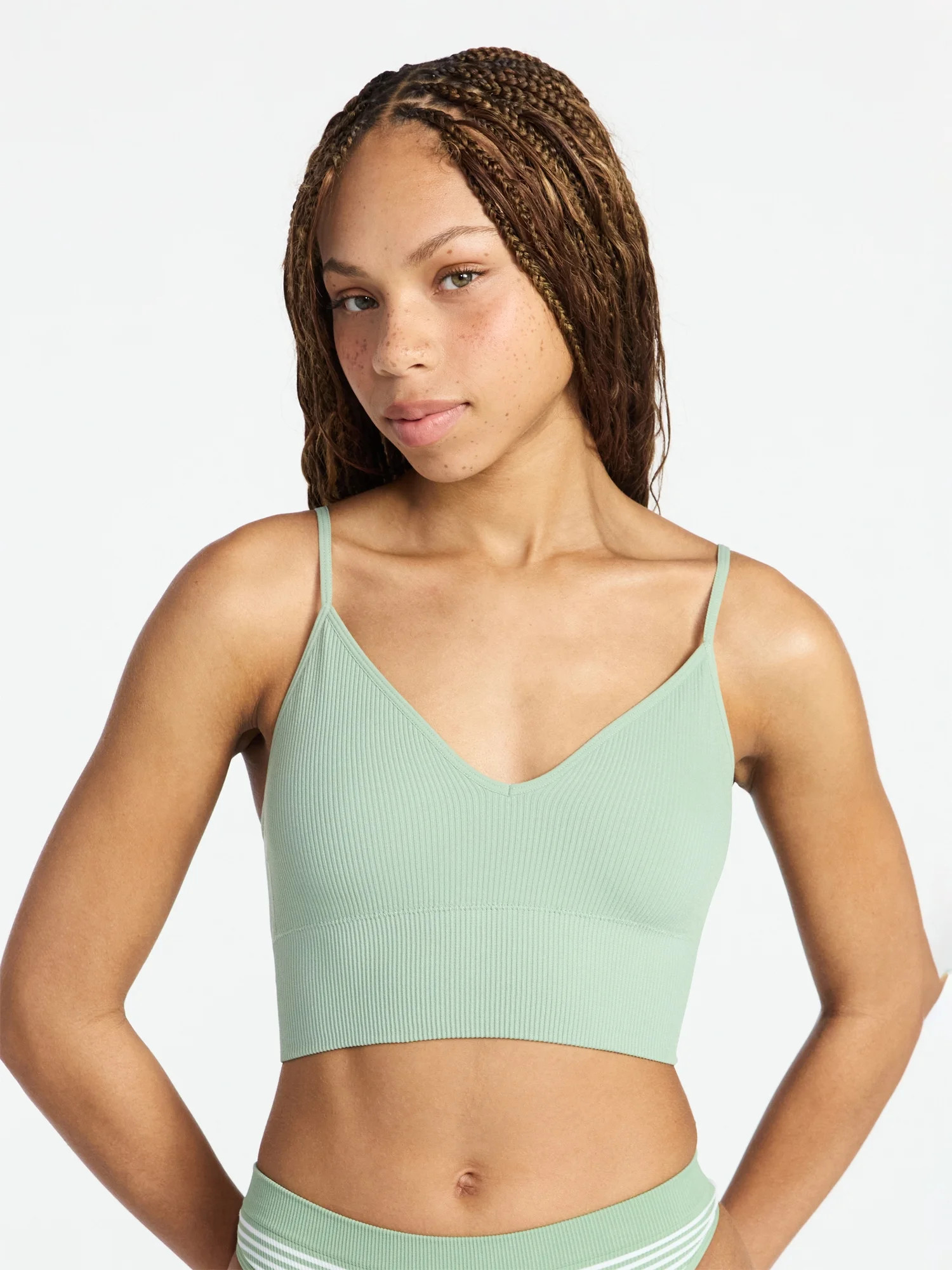 No Boundaries Seamless Core Longline Triangle Bra, Women's XS-XXXL | Walmart (US)