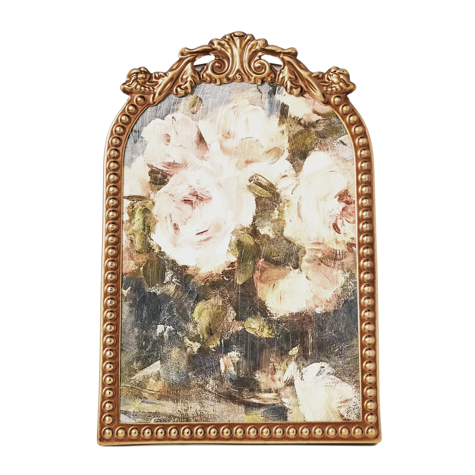 Home Decor Collection Filigree Tabletop Floral Art, Vintage-Inspired Ornate Frame with Botanical ... | Walmart (US)