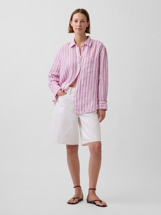 100% Linen Oversized Shirt | Gap (US)