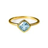Women Blue Topaz Ring, Blue Topaz Quartz Ring, Engagement Gift, Women Topaz Ring, Tiny Ring, Novembe | Amazon (US)