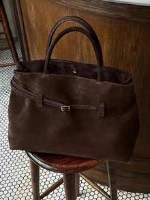 Retro Style Minimalist High-End Multifunctional Large Capacity Tote Bag , Office Bag | SHEIN