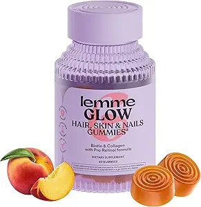 Lemme Glow Collagen Gummies for Women, Hair Growth, Strong Nails & Healthy Skin, Hydrolyzed Colla... | Amazon (US)