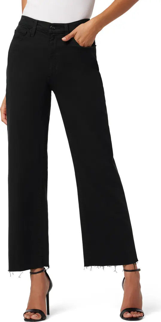 Joe's The Blake High Waist Raw Hem Crop Wide Leg Jeans | Nordstrom | Nordstrom