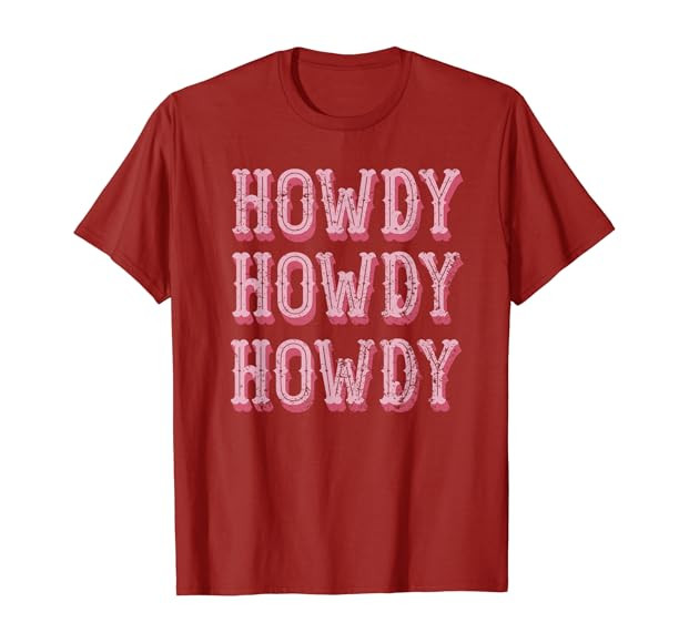 Vintage White Howdy Rodeo Western Country Southern Cowgirl T-Shirt | Amazon (US)