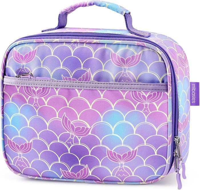 Kids Lunch Box for Girls, Insulated and Reusable Lunch Bag for School Preschool Kindergarten, Mer... | Amazon (US)