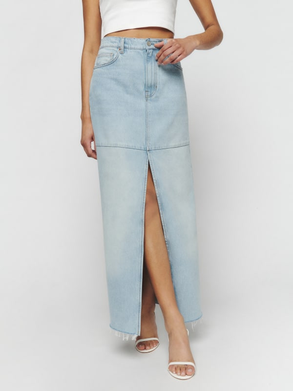 Tazz Maxi Denim Skirt | Reformation (Global)