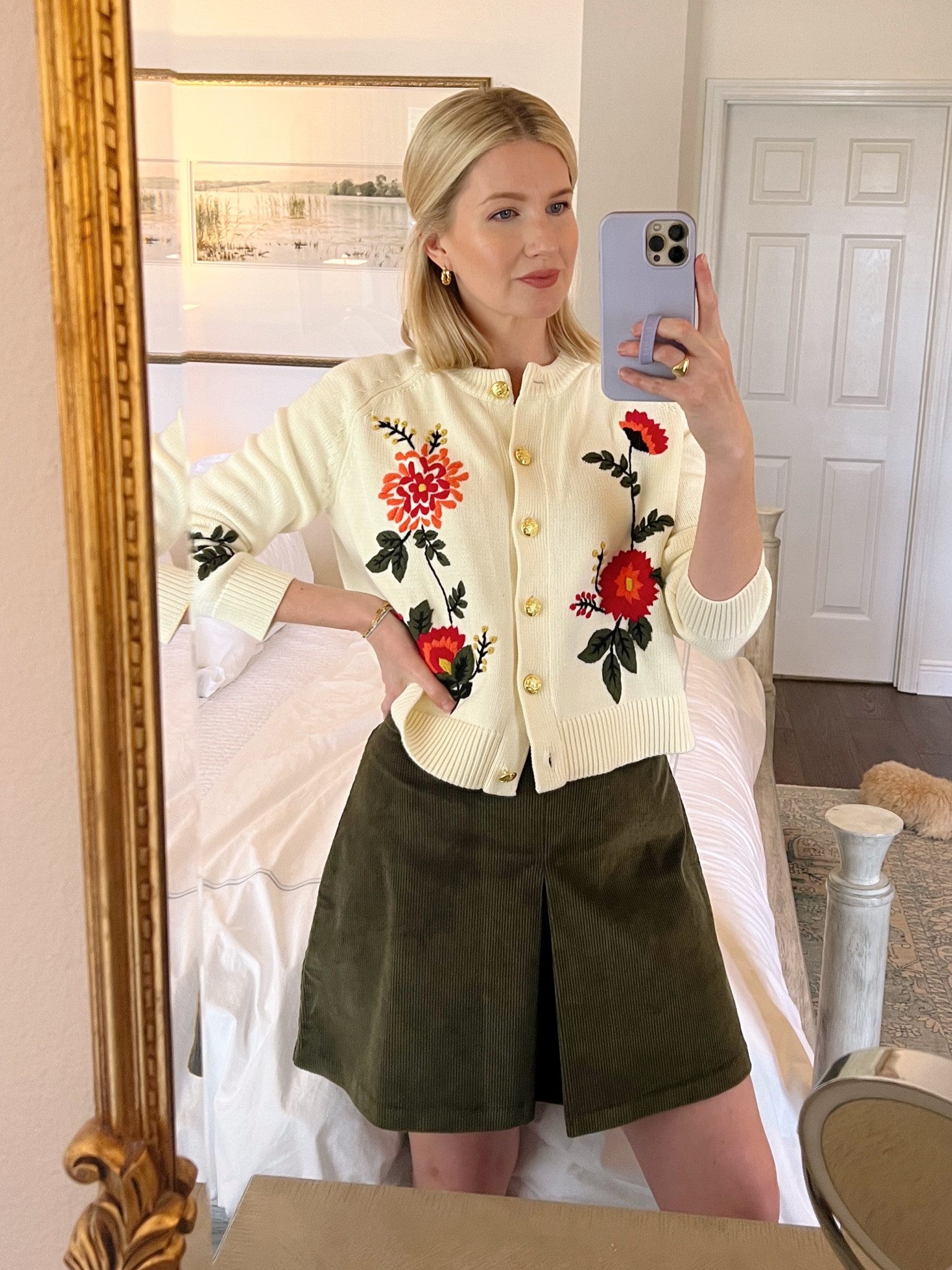 Wearing a size small in the cardigan, and size down in the skirt! 

#LTKSeasonal #LTKHoliday