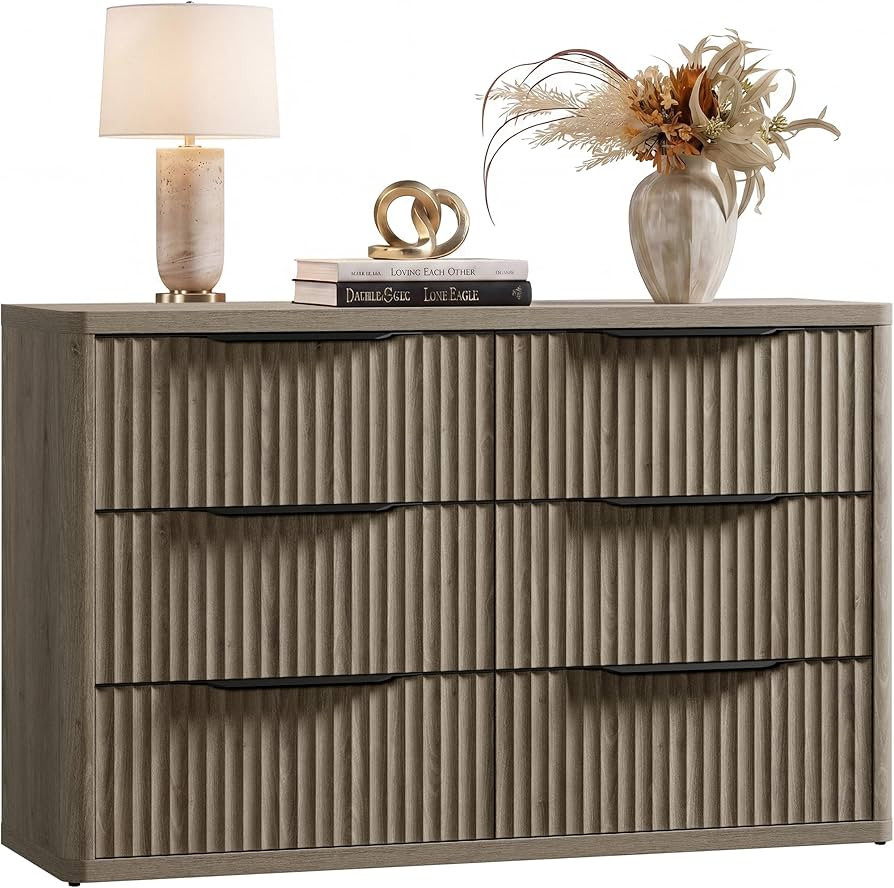 SICOTAS Dresser for Bedroom 53.5" Wide 6 Drawer Dressers & Chests of Drawers for Closet Long Larg... | Amazon (US)